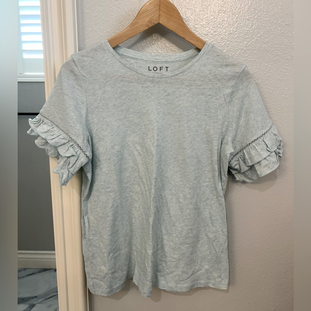 Loft Tiered Ruffle Sleeve Tee